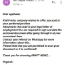 Kraft Heinz - Suspicious email - Photo 1