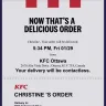 KFC - Food purchase and delivery.