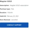 Magzter - Cancelled gold subscription but still being charged