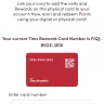 Tim Hortons - Reward card