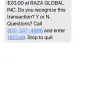 Raza Communications - Extra charge from my debit card - Photo 2