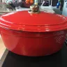 Martha Stewart Living Omnimedia - 7 quart oval Martha Stewart enameled cast iron Dutch oven