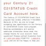 Account Assure - Century 21 credit card 💳