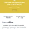 Damelin Correspondence College [DCC] - Listing me on Itc after receiving a refund.