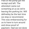Esso - Attendant accusation of not paying