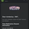 LuckyLand Slots - redemption not received