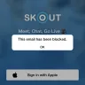 Skout - Email has been blocked