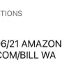 Amazon - Checkcard 6/21 amazon.com/bill wa