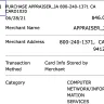 Appraiser - Charge on my credit card