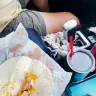 Taco Bell - 2 cheesy roll up, 4 chicken chipotle, service, no receipt