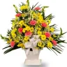 Florist One - Funeral Floral Floor Basket Arrangement--Never Delivered.