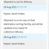Aramex International - Delay delivery