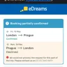 eDreams - Return flights declined on booking. Full amount taken. Unable to contact customer services.