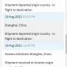 Aramex International - Late delivery over 23 days