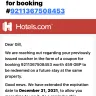 Hotels.com - Lack of refund despite numerous promises . Holiday was planned for May 2021 and cancelled during Xovid - Photo 1
