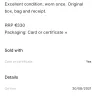 Vestiaire Collective - Refusing to refund the item returned and insisted that its as per description