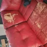 The RoomStore - Red pleather sectional