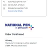 National Pen - Order confirmation # onwk7qb-97g56-7l8