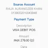Daraz.pk - Non-Traceable Online Payment Made to Daraz.pk from VISA Card