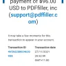 PDFFiller - Charged $96USD to PayPal