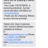 Telkom SA SOC - Cancellation of adsl & application for fibre