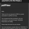 PDFFiller - Unauthorized payment to PDF Filler