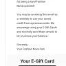 Fashion Nova - Fashion Nova made my order disappear after I used the eGift card!