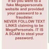 MegaPersonals.com - Megapersonal account is flagged .locked out