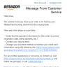 Amazon - Customer Care & Order