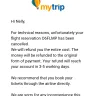 MyTrip - Order cancellation by mytrip