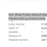 SHC Whey Protein - Refund or at least acknowledgement of bad service and bad product. - Photo 1