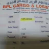 BPL Cargo / BPL Company - My parcel very too much late