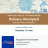 Singapore Post (SingPost) - Tracking xzdshp0154010