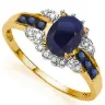 JewelryRoom.com - Item no. 627435 1.02ct diffusion sapphire & 1/3 ct sapphire 10kt solid gold ring