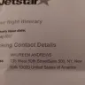 Jetstar Airways - Home address is incorrect on flight booking itinerary
