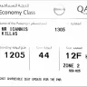 Qatar Airways - Seat and Luggage