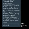 International Development Association - Scam fake text