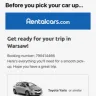 Panek, Warsaw Airport - Refund for early return of rental car