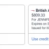 Expedia - Credit for ba flight not valid