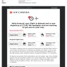 Air Canada - Received an email that the flight was cancelled, and it wasn't - so I missed the flight