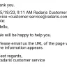 Radaris America - Radaris.com not responding to my emails after they requested I provide the URL of the information I want deleted.