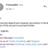 Freewallet - Account suspended