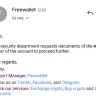 Freewallet - Account suspended - Photo 2