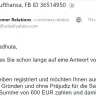 Lufthansa German Airlines - Refund voucher & new purchase