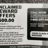 Value Plus - Postcard from Value Plus "unclaimed rewards offers" 500.00 walmart/Target gift card