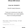 Official SIM Unlock - Unlock eligibility check / official sim unlock order