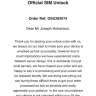 Official SIM Unlock - Unlock eligibility check / official sim unlock order