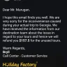 Holiday Factory - Unused tour refund not received