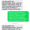J&T Express - J&T Rider Judy Ann Esbieto refuse to deliver my order on a weekday as per my request - Photo 1