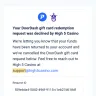 High 5 Games / High 5 Casino - Account closed after I requested to redeem 